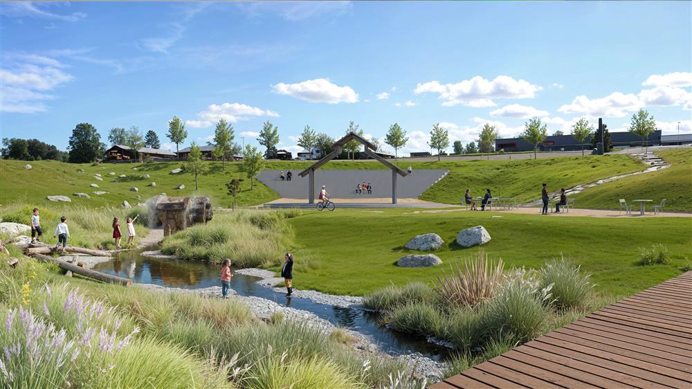 Illustrasjoner tilknyttet mulighetsstudie for Fennefossen kulturområde - Klikk for stort bilde